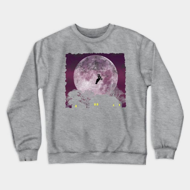 BMX Freestyle - Purple Haze Crewneck Sweatshirt by MerlinArt